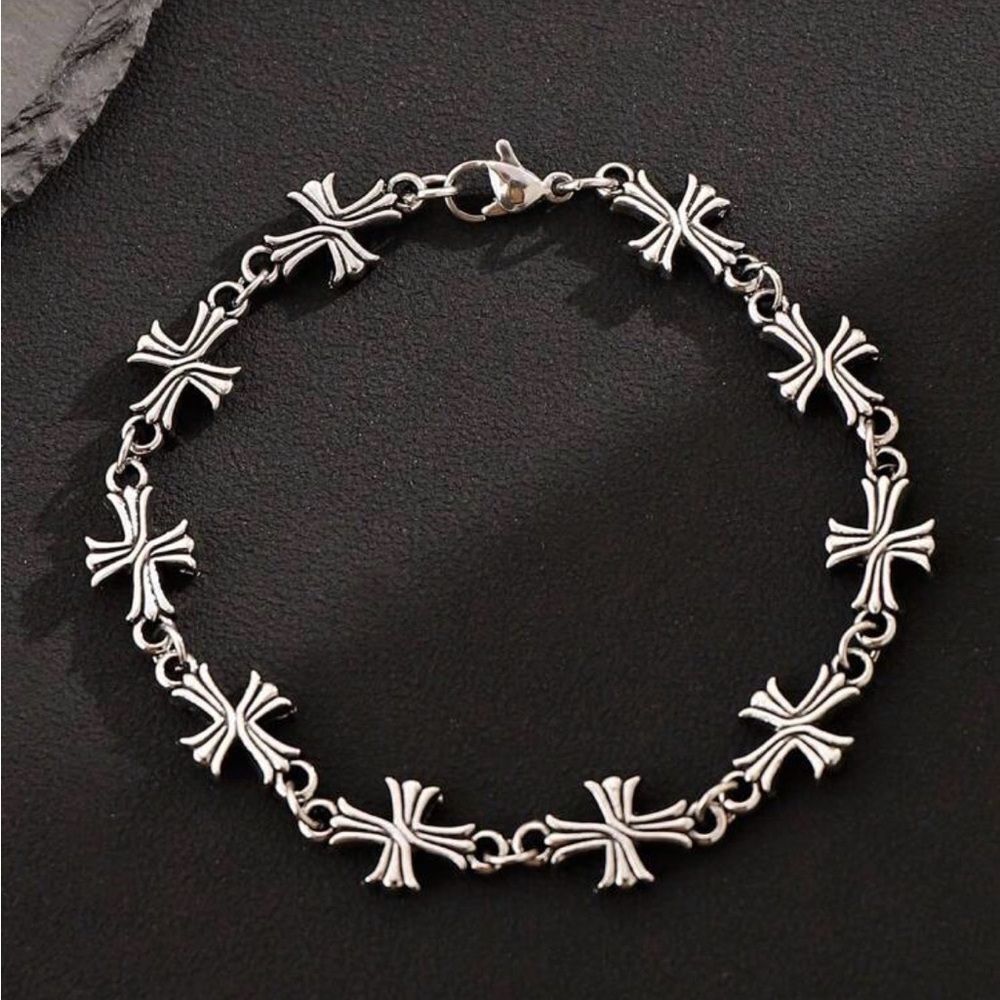 Double-Sided Cross Bracelet for Men